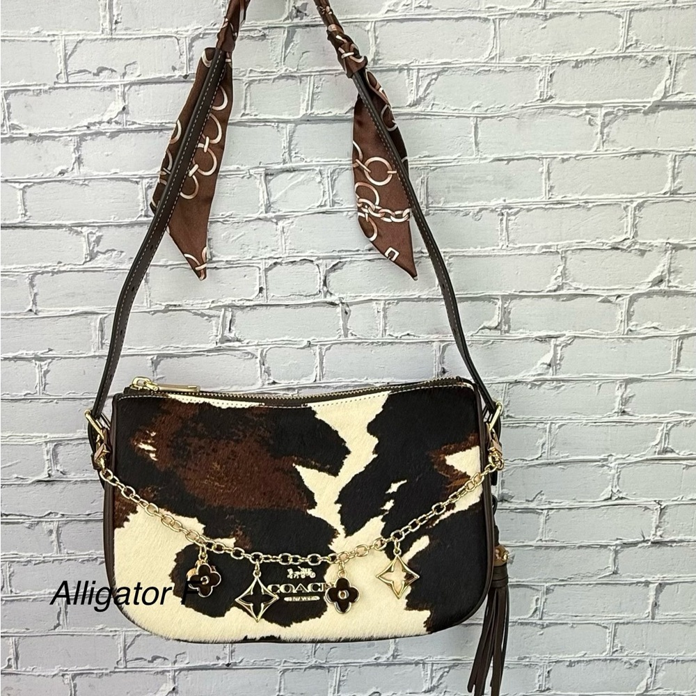 NWT  Coach Kailey Shoulder Bag Cow Print Tassel CCC84 Price Is Firm Last One